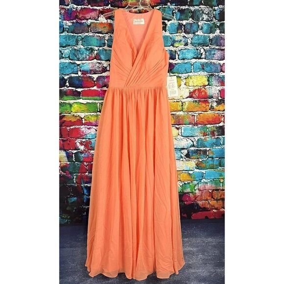 NWT Babaroni Amelia Sleeveless Long Dress Size Small Papaya Color - Picture 1 of 8